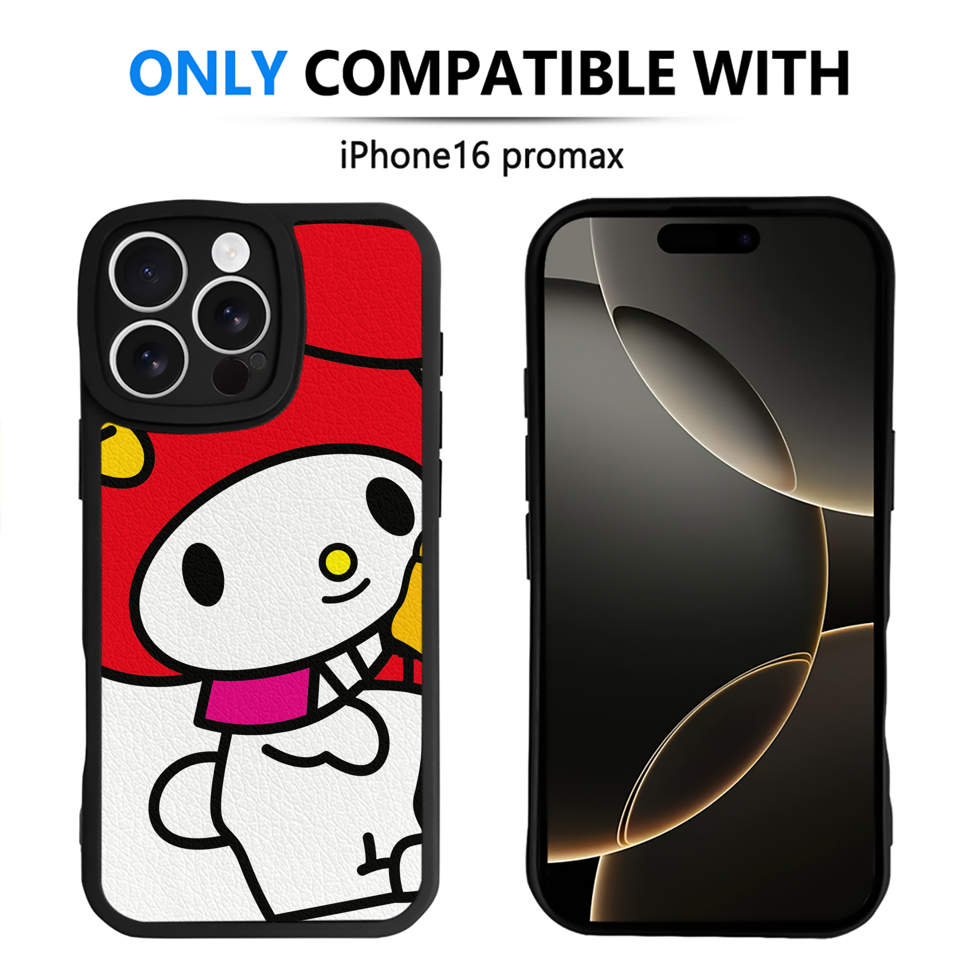 （画像用） Hello Kitty ハローキティ 【iPhone 16シリーズ対応】シリコンスマホケース（レザー調） 材質：シリコン